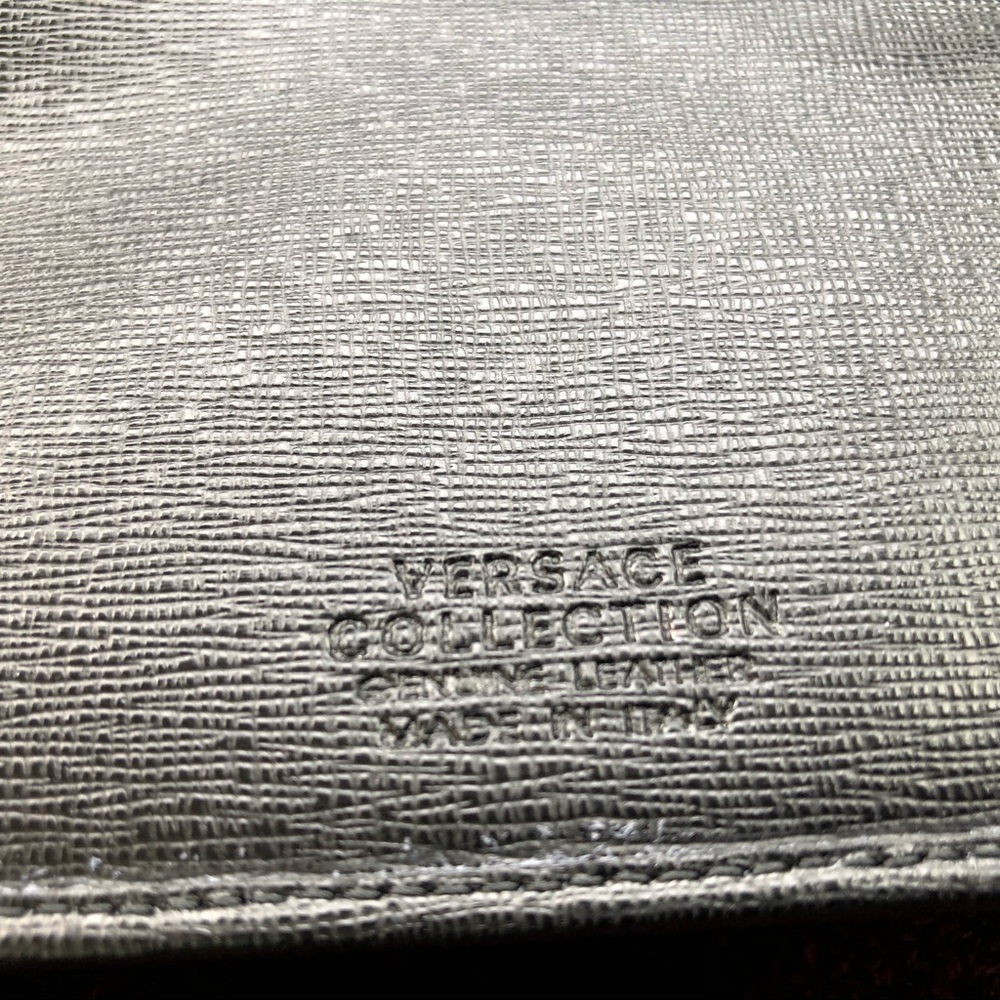 BNWT auth Versace Collection black leather wallet - Picture 5 of 8